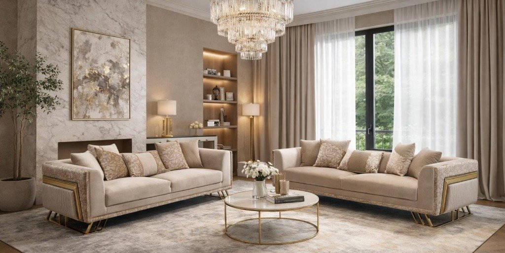 Luxury Living Room Quote Background